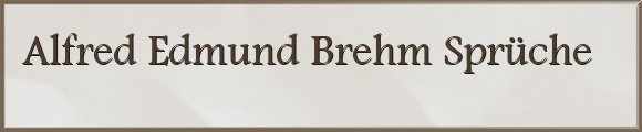 Alfred Edmund Brehm Sprüche