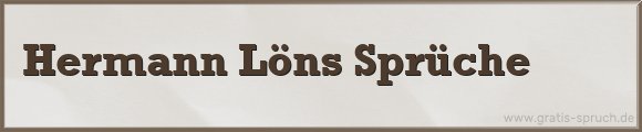Hermann Löns Sprüche