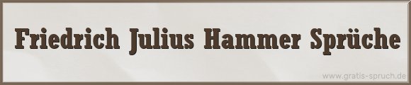 Friedrich Julius Hammer Sprüche